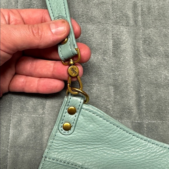 HOBO Leather Purse, Light Green, Crossbody, Shoulder, Adjustable, Wallet - Picture 4 of 12